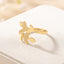 Simple Elegant Leaf Design Women's Open Ring