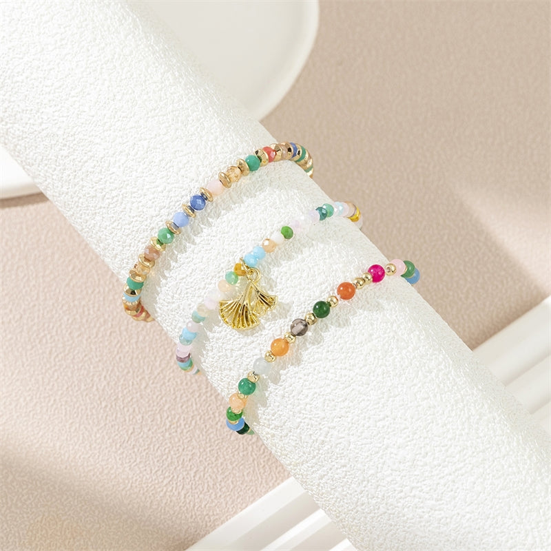 Bohemian Multi-Layer Beaded Crystal Alloy Bracelets for Women