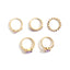 Simple Style Zircon Inlay Zinc Alloy Women's Gemstone Ring Set