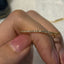 Minimalist Geometric Zircon Inlay Copper Bracelet