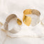 Simple Style Unisex Wide Band Metal Open Cuff Bracelet