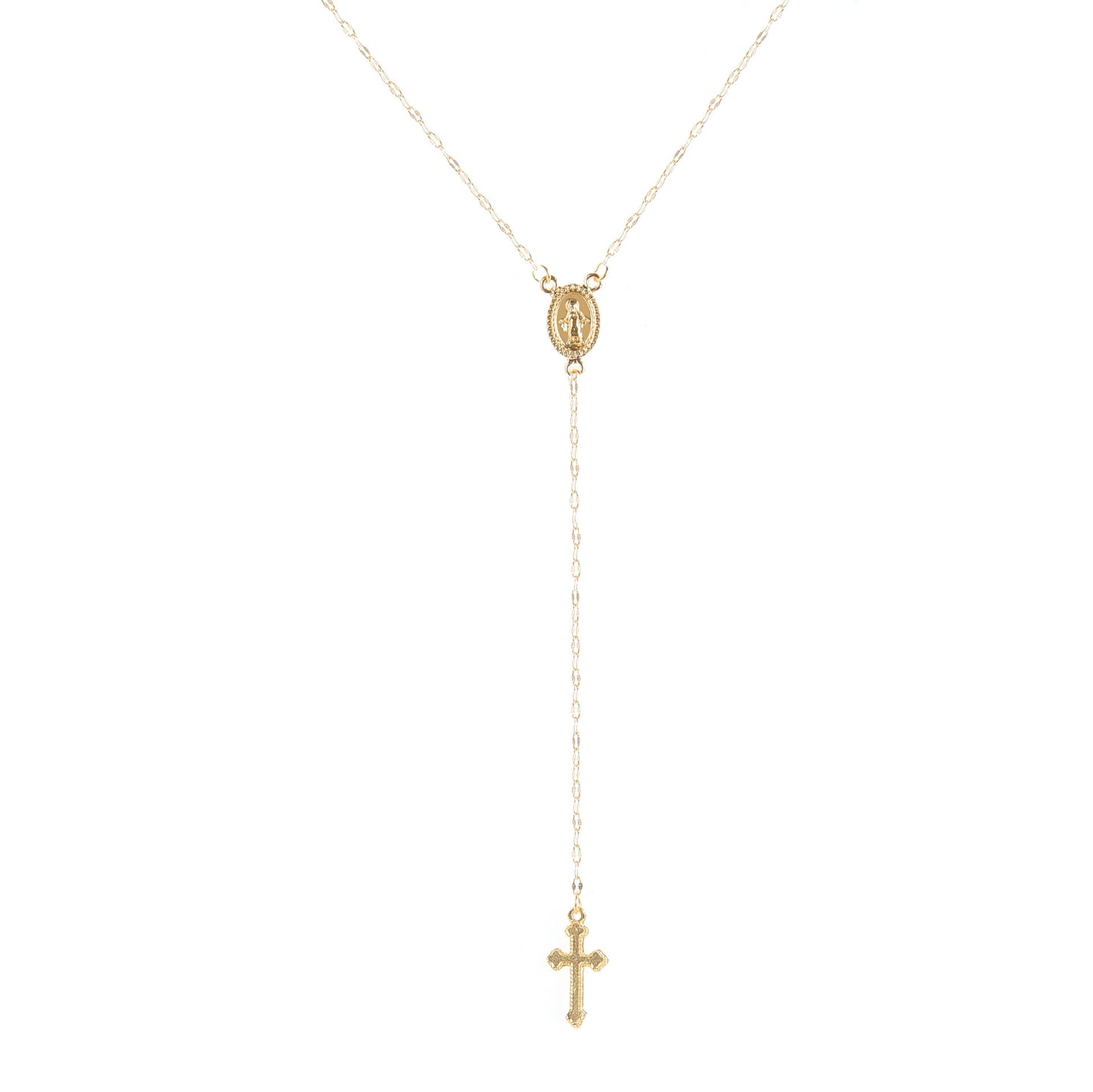 Simple Cross Alloy Plated Women's Pendant Necklace