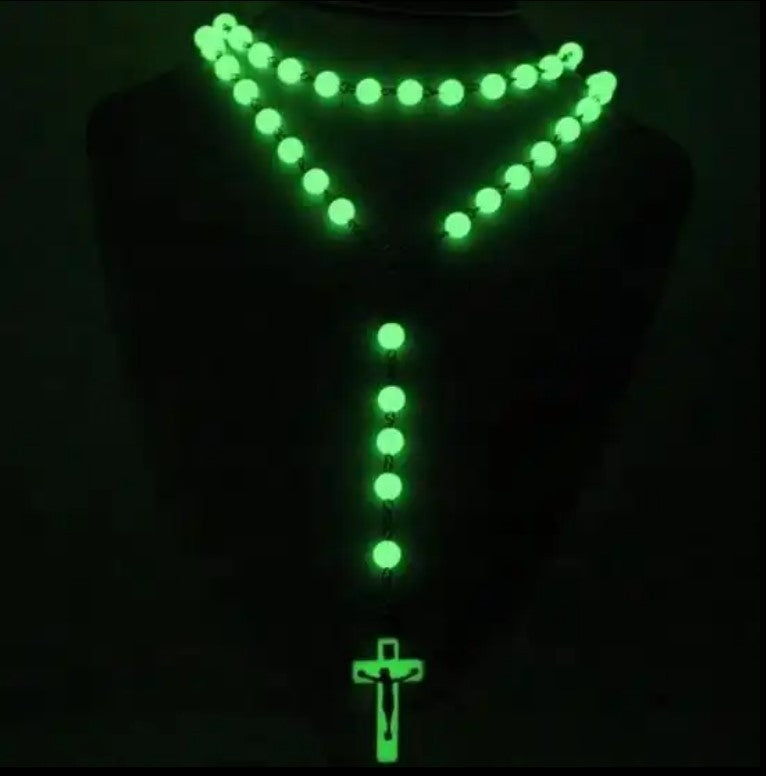 Simple Style Glow-in-the-Dark Cross Pendant Necklace