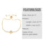 Simple Style Heart and Star Cross 18k Gold Plated Zircon Bracelet