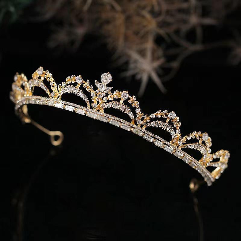 Simple Alloy Rhinestone Crystal Bridal Tiara Headpiece