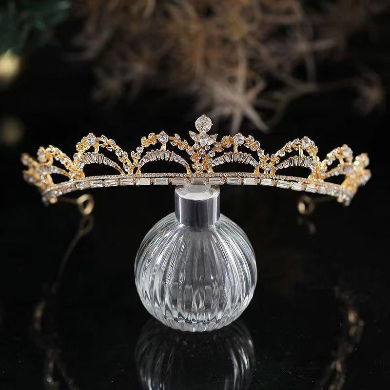 Simple Alloy Rhinestone Crystal Bridal Tiara Headpiece