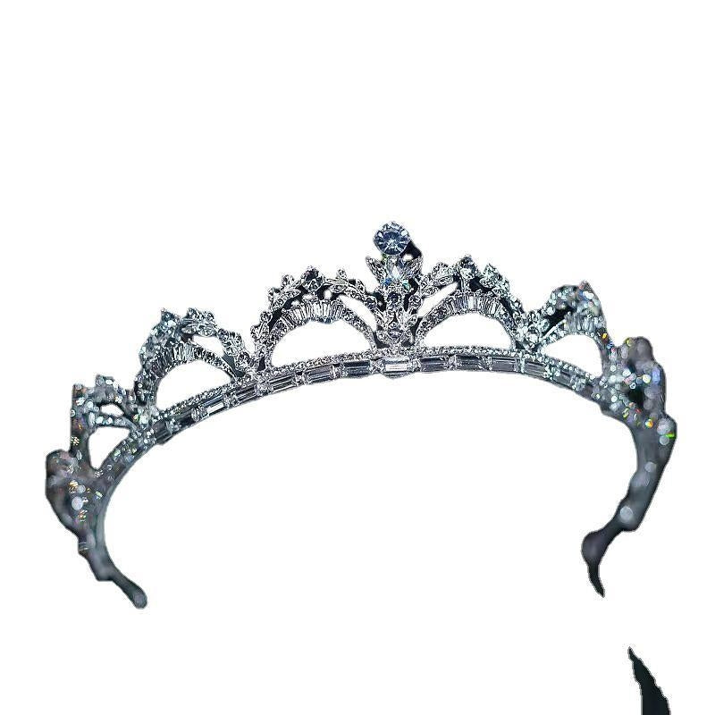 Simple Alloy Rhinestone Crystal Bridal Tiara Headpiece