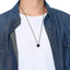 Simple Style Stainless Steel Dice Pendant Necklace - Silver and Black Hip Hop Jewelry