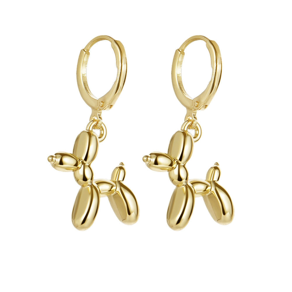 Simple Style Candy Color Balloon Dog Alloy Women's Earrings