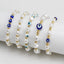 Simple Style Devil's Eye Pearl Beaded Bracelet