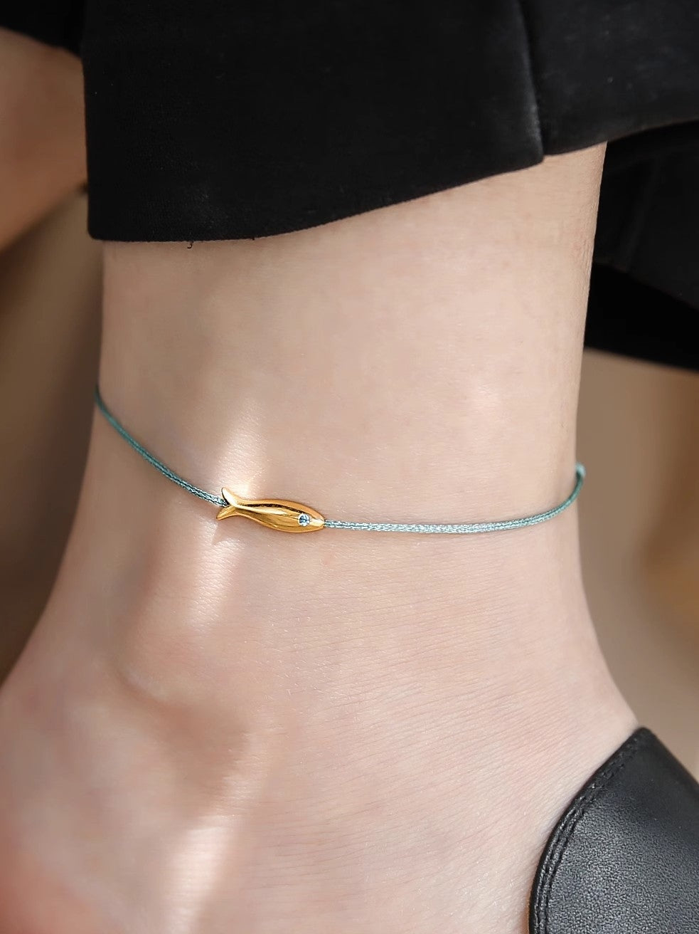 Simple Copper Fish Rope Women's Anklet - Minimalist 2023 Design