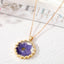 Bohemian Natural Dried Flower Resin Pendant Necklace for Women