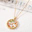 Bohemian Natural Dried Flower Resin Pendant Necklace for Women