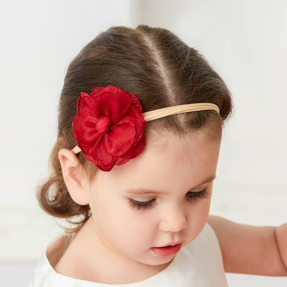 Simple Floral Hair Band Set for Kids - 10 Pieces