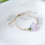 Simple Style Natural Stone and Ceramic Flower Bracelet - Hand-Woven Fashion Accessory