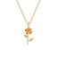 Simple Style Rose Flower Zircon Pendant Necklace