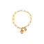 Minimalist 18K Gold Plated Stainless Steel Heart Pattern Bracelet