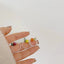 Simple Style Crystal Fruit Beaded Women's Ring and Bracelet Set