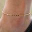 Simple Geometric Alloy Plated Beach Anklet