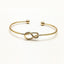 Simple Geometric Knot Open Cuff Bangle Bracelet