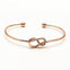 Simple Geometric Knot Open Cuff Bangle Bracelet