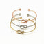 Simple Geometric Knot Open Cuff Bangle Bracelet