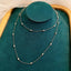 Simple Geometric Alloy Double Layer Necklace with Turquoise Pendant