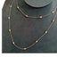 Simple Geometric Alloy Double Layer Necklace with Turquoise Pendant