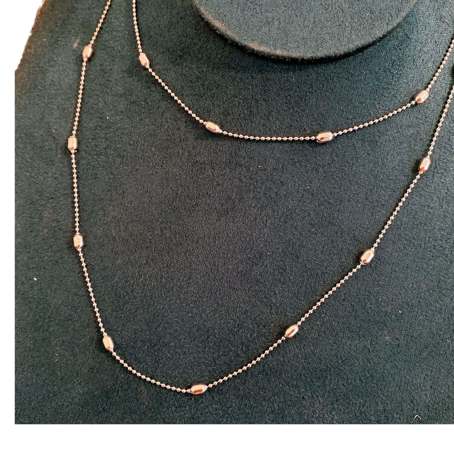 Simple Geometric Alloy Double Layer Necklace with Turquoise Pendant