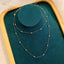 Simple Geometric Alloy Double Layer Necklace with Turquoise Pendant