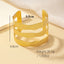 Simple Geometric Alloy Open Cuff Bracelet for Women