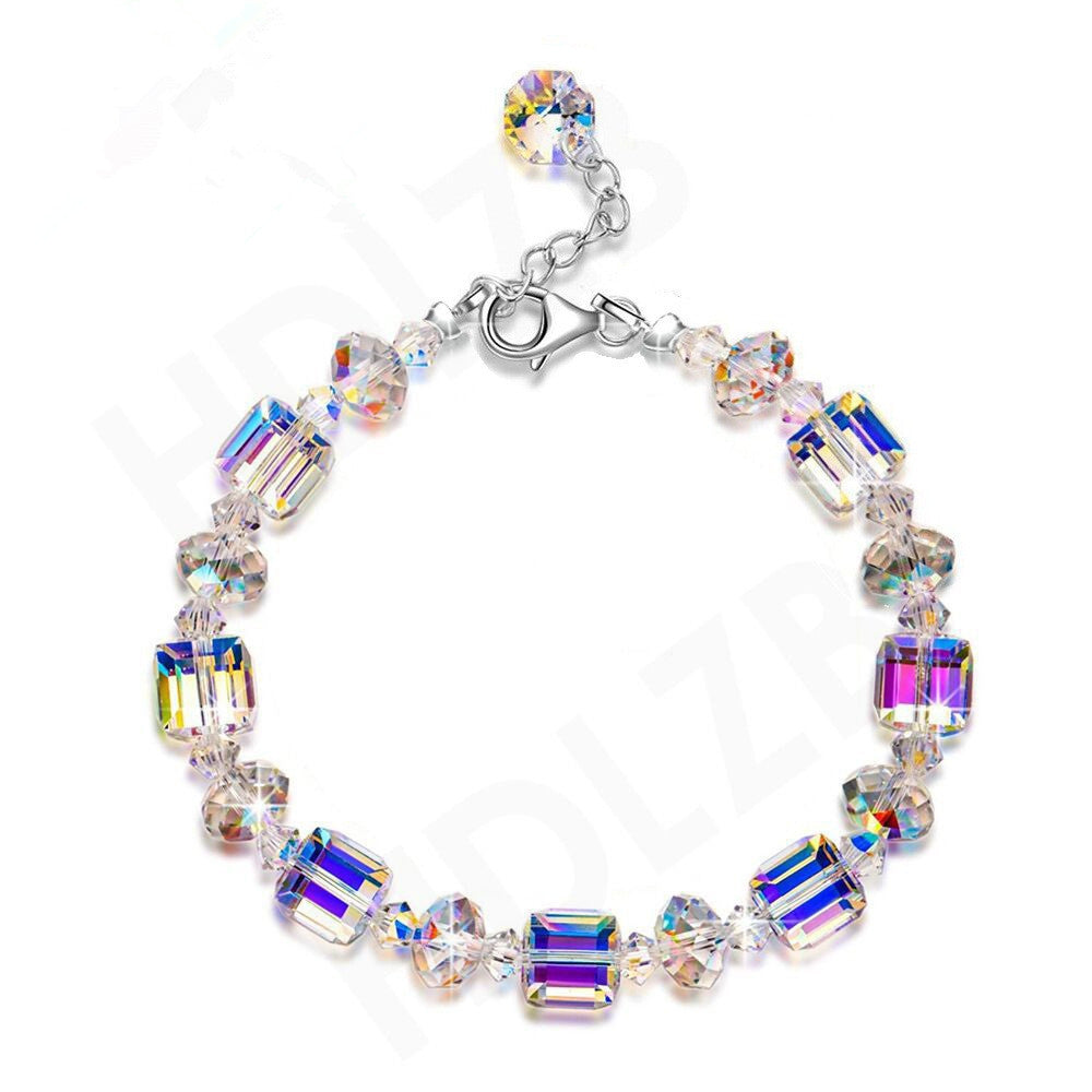 Simple Geometric Crystal Beaded Women's Bracelet