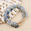 Geometric Crystal Beaded Bracelet with Gold Tone Accents