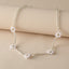 Simple Geometric Beaded Pearl Daisy Choker Necklace for Women