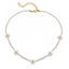 Simple Geometric Beaded Pearl Daisy Choker Necklace for Women