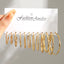 Geometric Circle Alloy Plated Hoop Earrings Set with Rhinestones