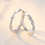 Simple Geometric Zircon Inlay Mobius Couple Rings