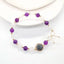 Simple Geometric Crystal Bracelet with Moonstone and Amethyst Beads