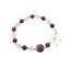 Simple Geometric Crystal Bracelet with Moonstone and Amethyst Beads