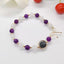 Simple Geometric Crystal Bracelet with Moonstone and Amethyst Beads