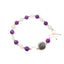 Simple Geometric Crystal Bracelet with Moonstone and Amethyst Beads