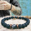 Geometric Natural Stone Beaded Bracelet for Men