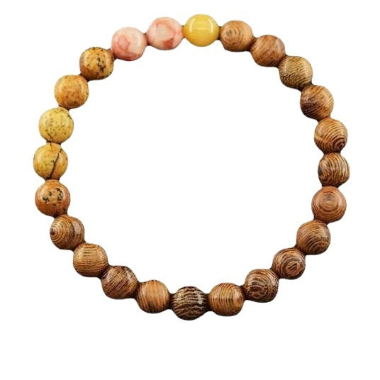 Geometric Natural Stone Planetary Bracelet Set