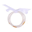 Geometric Silicone Kid's Wristband & Multilayer Gold Powder Ribbon Bracelet Set