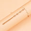 Geometric Alloy Plated Crystal Finger Chain Women's Bracelet
