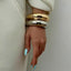 Simple Geometric Solid Color Alloy Bangle Bracelet