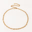 Simple Geometric Metal Chain Belt for Women