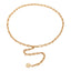 Simple Geometric Metal Chain Belt for Women