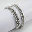 Simple Geometric Stainless Steel Cuban Link Bracelet for Men