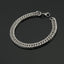 Simple Geometric Stainless Steel Cuban Link Bracelet for Men